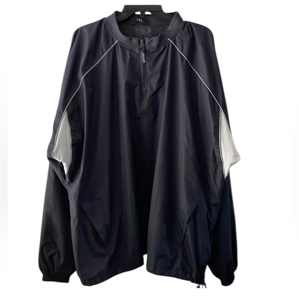 Elite Sports men’s navy blue & white half zip pullover